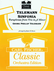 Telemann Sinfonia Orchestra sheet music cover Thumbnail